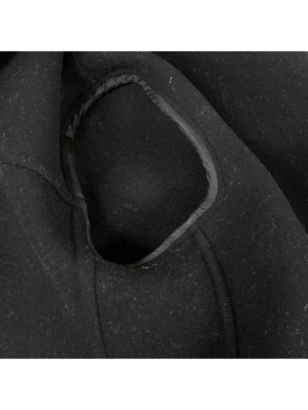 Louis Vuitton Coat 36 S Black Long Sleeve Winter Wool